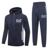 agasalho armani ea7 hoodie 2019 ea7 logo blue